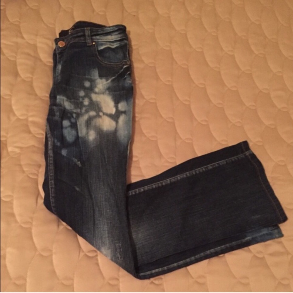 Authentic Roberto Cavalli bleached jeans 28